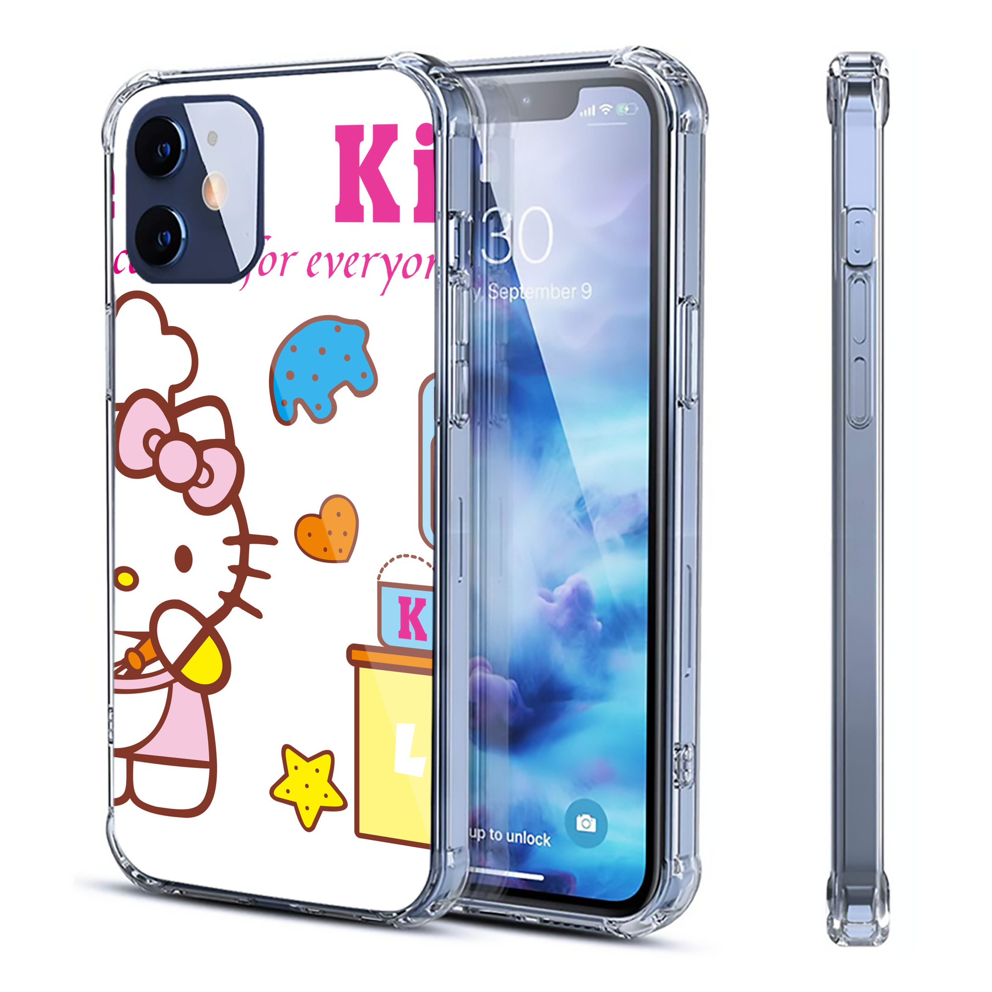（画像用） Hello Kitty ハローキティ 【iPhone 12シリーズ対応】透明スマホケース（クリアソフトケース）